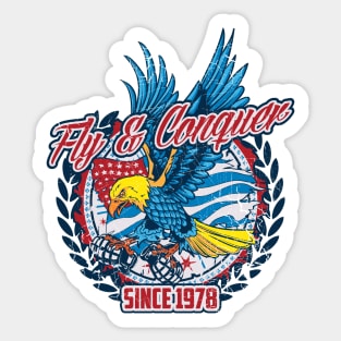 FLY AND CONQUER Sticker